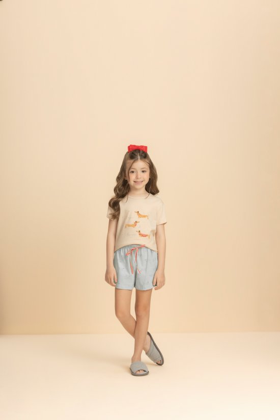 Short Doll Juvenil Doguinhos 
