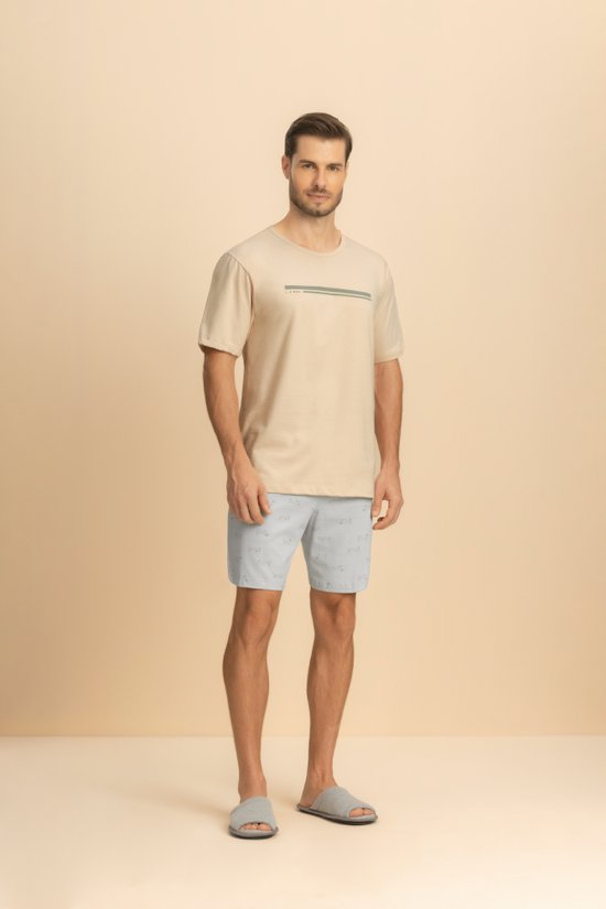 Pijama Curto Masculino Adulto Doguinhos 