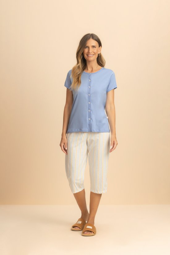 Pescador Manga Curta Aberto Jasmim 