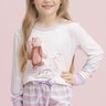 pijama longo juvenil feminino amizade