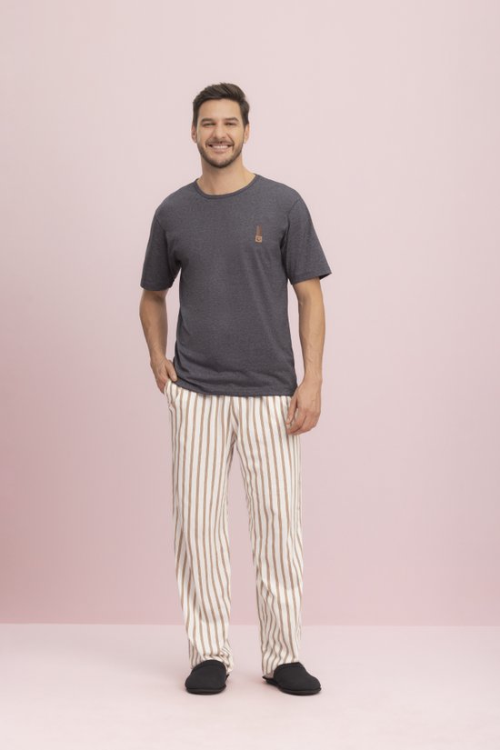 Pijama Manga Curta Masculino Adulto Expresso
