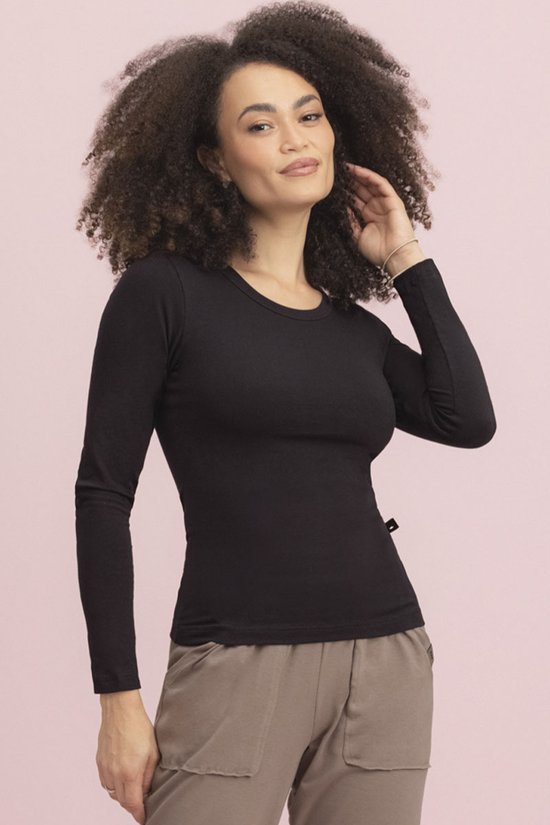 Blusa Manga Longa Feminina Preto 