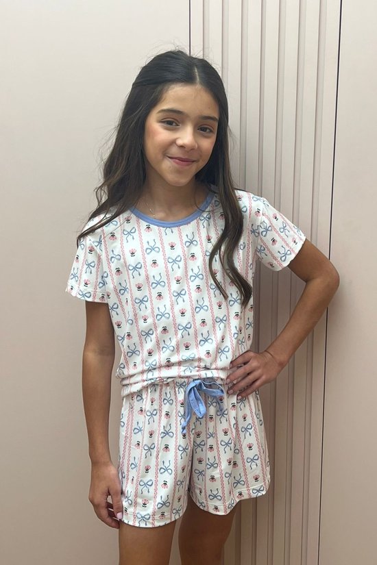 Short Doll Manga Curta Infantil Laço