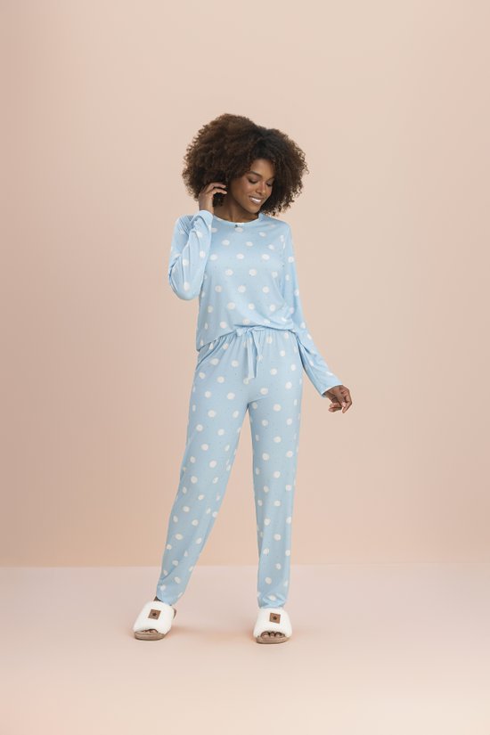 Pijama Manga Longa Feminino Malha Peach Brilho da Lua 