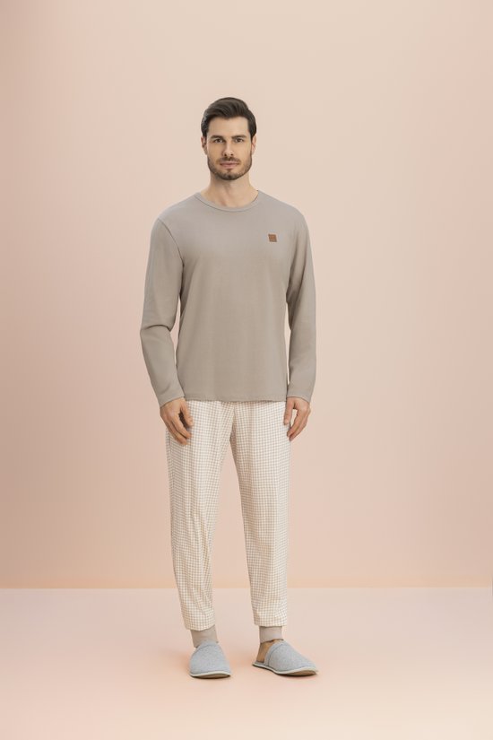 Pijama Manga Longa Masculino Malha 100% Algodão Brilha Brilha