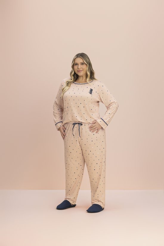 Pijama Manga Longa Feminino Nobre Luna 