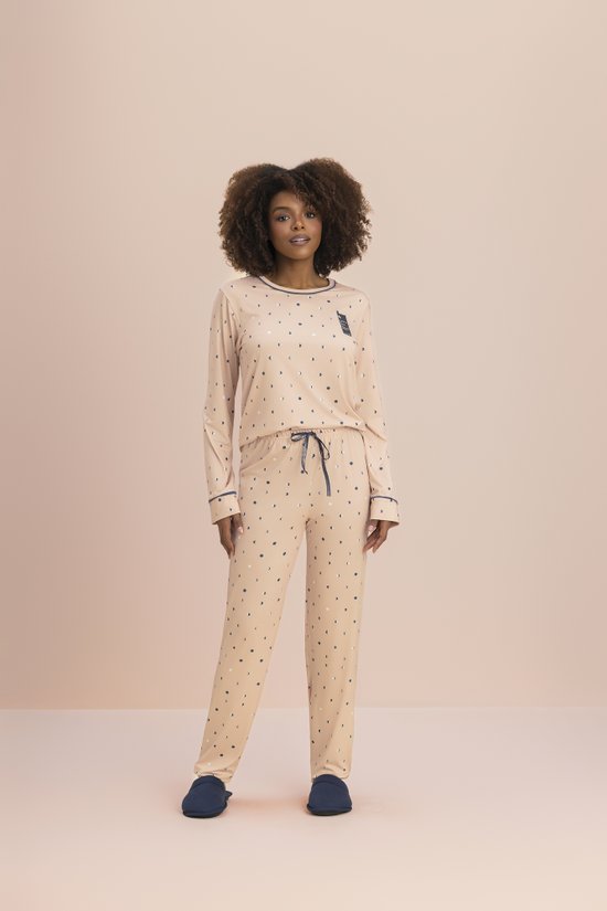 Pijama Manga Longa Feminino Malha 100% Algodão Luna