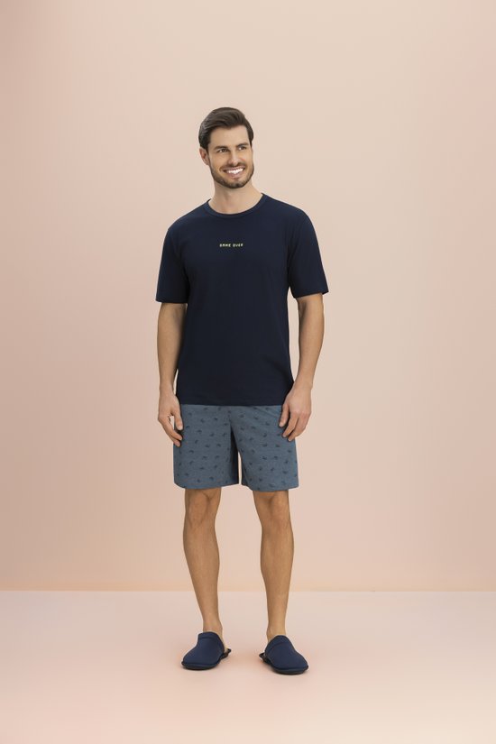 Pijama Manga Curta  Masculino Malha Video Game 