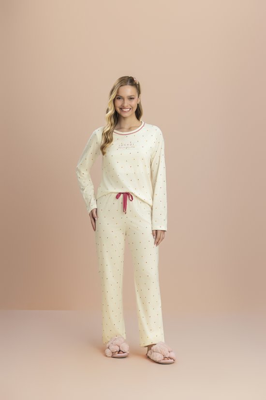 Pijama Manga Longa Feminino Malha 100% Algodão Cora 