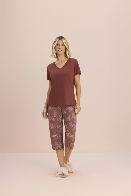 Pijama Pescador Feminino Malha 100% Algodão Orquídea 