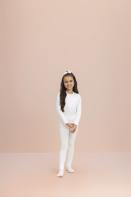 Conjunto Térmico Unissex Infantil Juvenil Branco Essenciais 
