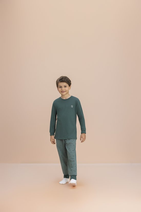 Pijama Manga Longa Masculino Infantil Juvenil Malha Mescla Snow