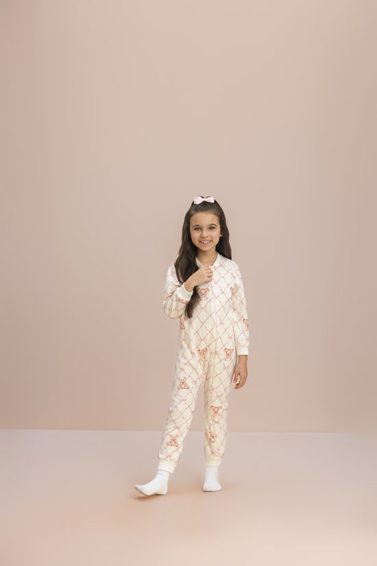 Macaquinho Feminino  Infantil Microsoft Pet Thermo Teddy Laços 