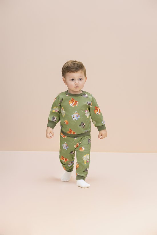 Pijama Longa Masculino Bebê Microsoft Pet Thermo Construção