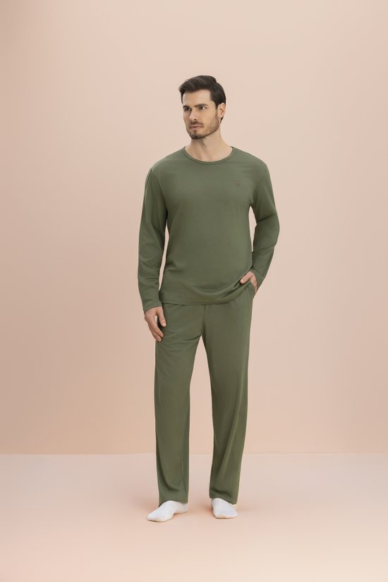 Pijama  Manga Longa Masculino Malha Selva 