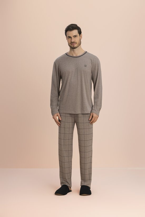 Pijama Manga Longa Masculino Malha Mocha 