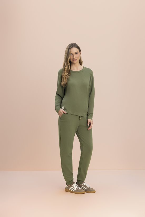 Conjunto Feminino Adulto Molecotton Olivine Essenciais 