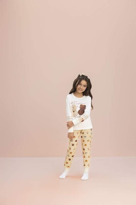 	 Pijama Manga Longa Feminino Infantil Peach Sublime Doglacha