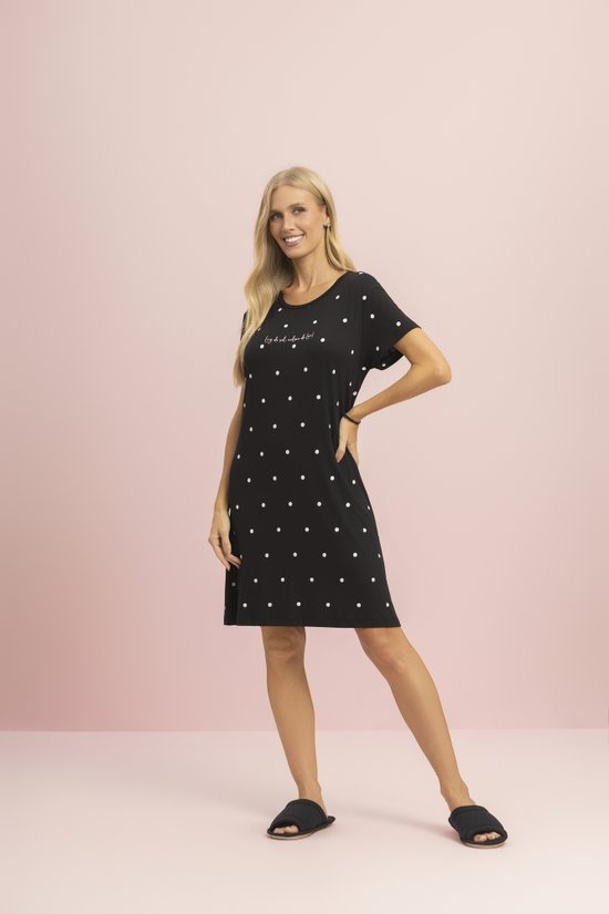 Camisola Feminina Manga Curta Viscose Premium Pontos de Luz Lua Encantada 