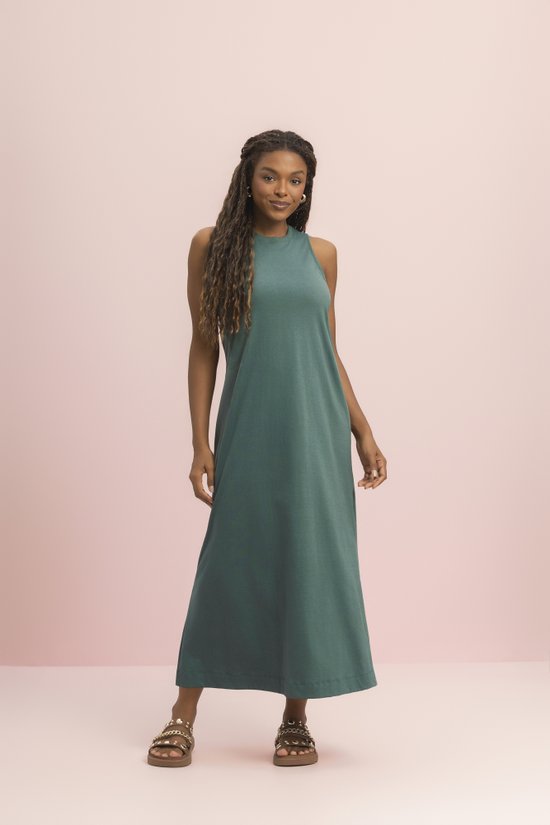 Vestido Regata 100% Algodão Oliveira  Essenciais Lua Encantada 