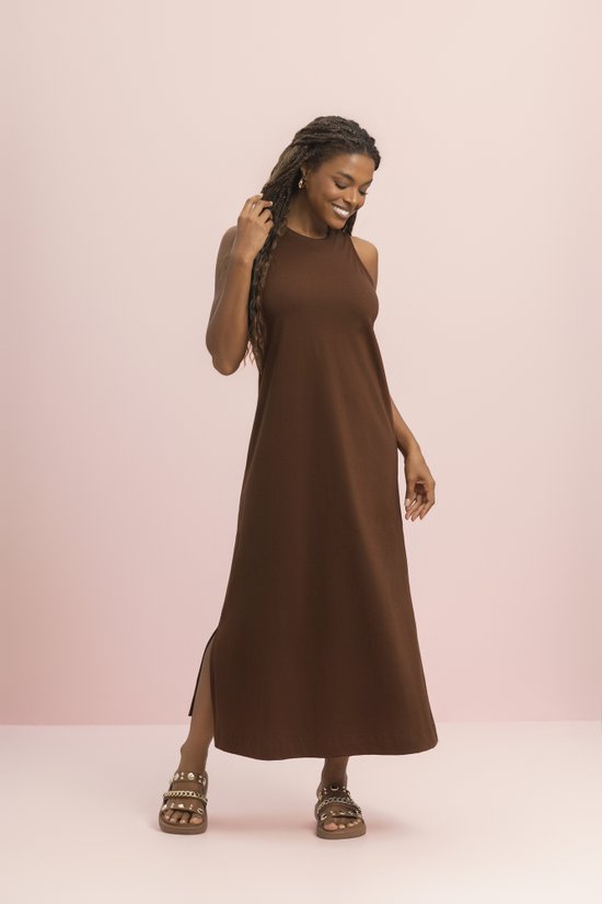 Vestido Regata 100% Algodão Café Essenciais Lua Encantada 