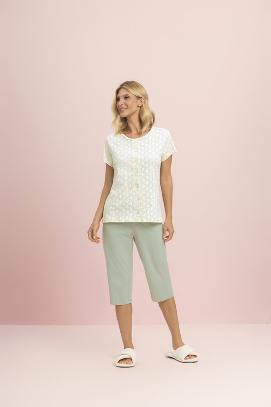Pijama Pescador Aberto Feminino 100% Algodão Frescor Lua Encantada 