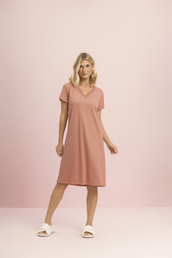 Camisola Manga Curta Feminina 100% Algodão Leques Lua Encantada