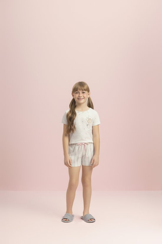 Pijama Short Doll Infantil Manga Curta 100% Algodão Todo Dia Lua Encantada