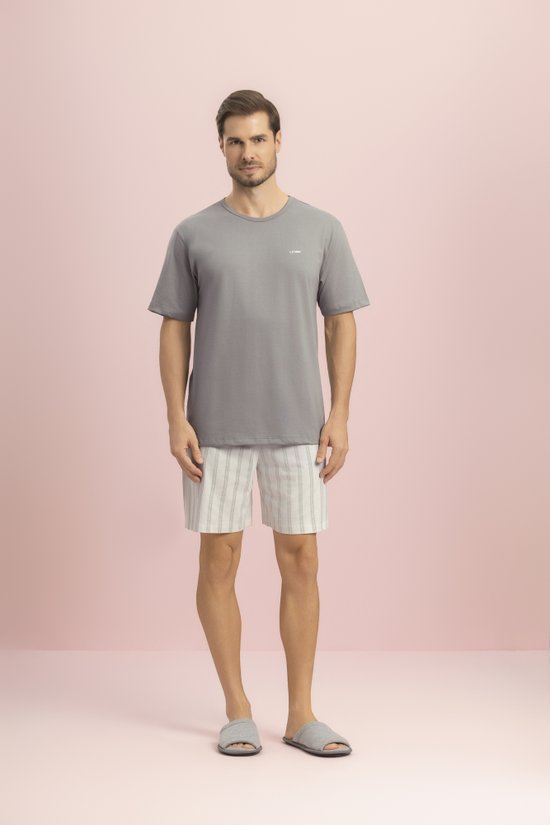 Pijama Masculino Manga Curta 100% Algodão Todo Dia Lua Encantada