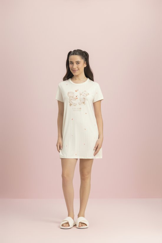 Camisola Manga Curta Feminina Peach Sublime Colheita Fofura Lua Encantada 