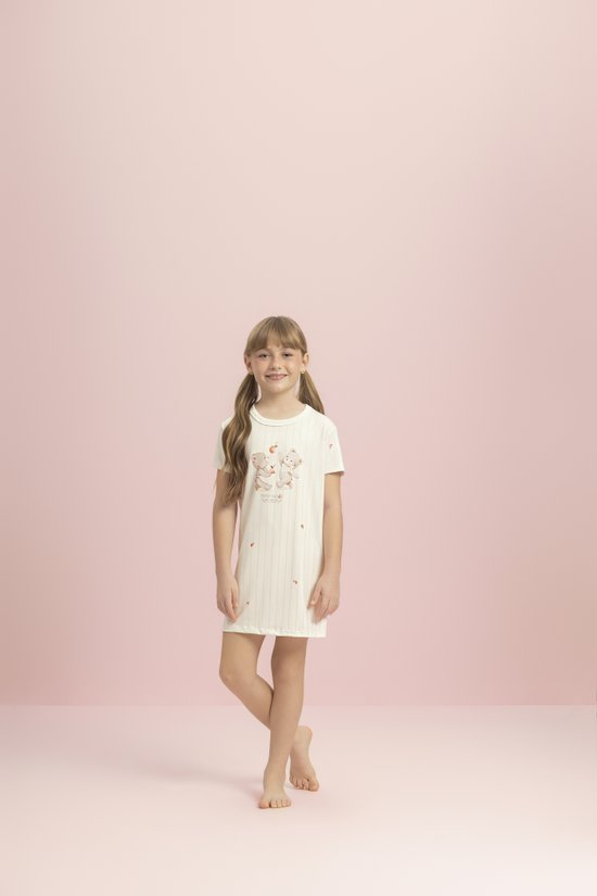 Camisola Infantil Manga Curta Peach Sublime Colheita Fofura Lua Encantada