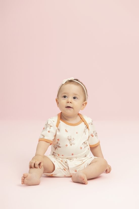 Conjunto Body Bebê com Short Feminino Peach Sublime Colheita Fofura Lua Encantada