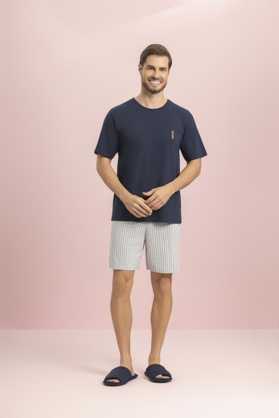 Pijama Manga Curta Masculino Pausa Lua Encantada