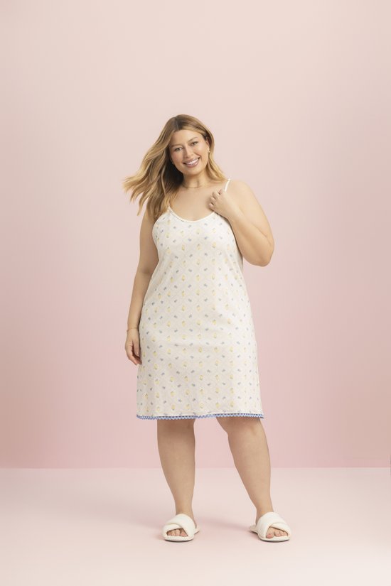 Camisola de Alça Plus Size Feminina 100% Algodão Verano Lua Encantada